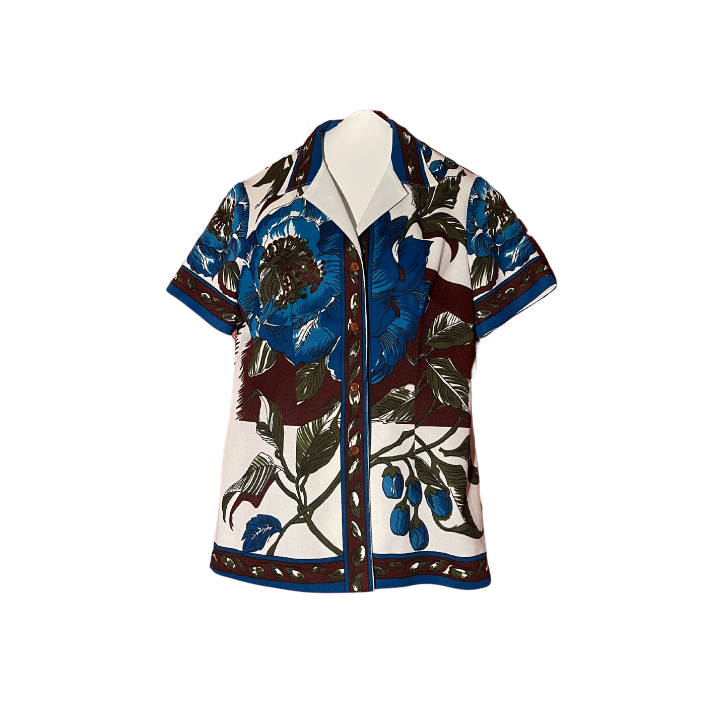 1970's Floral Mod Blouse