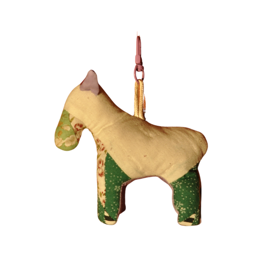 Baby Green Quilt Horse Bag Charm