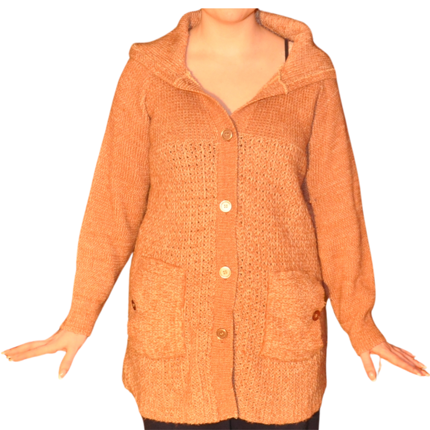 Deadstock 1970's Hooded Cardigan