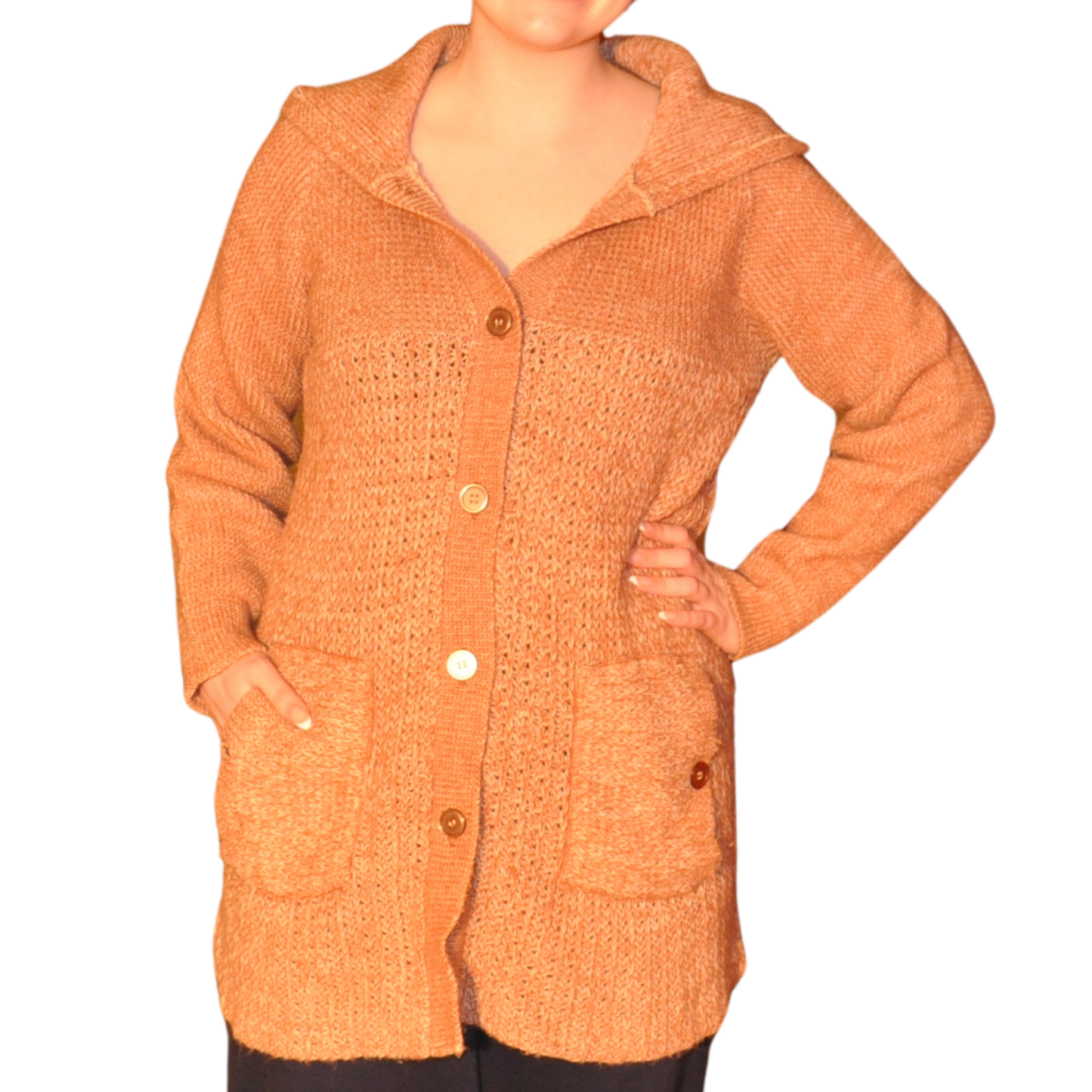 Deadstock 1970's Hooded Cardigan