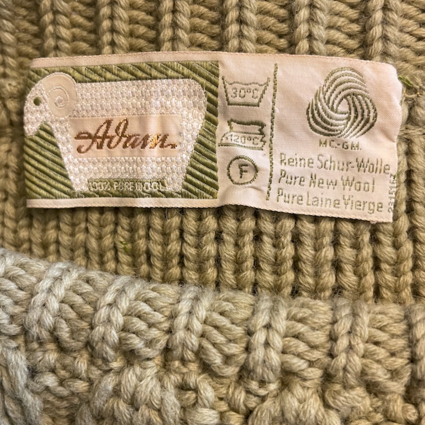 1950's Pure Wool Pea Green Sweater