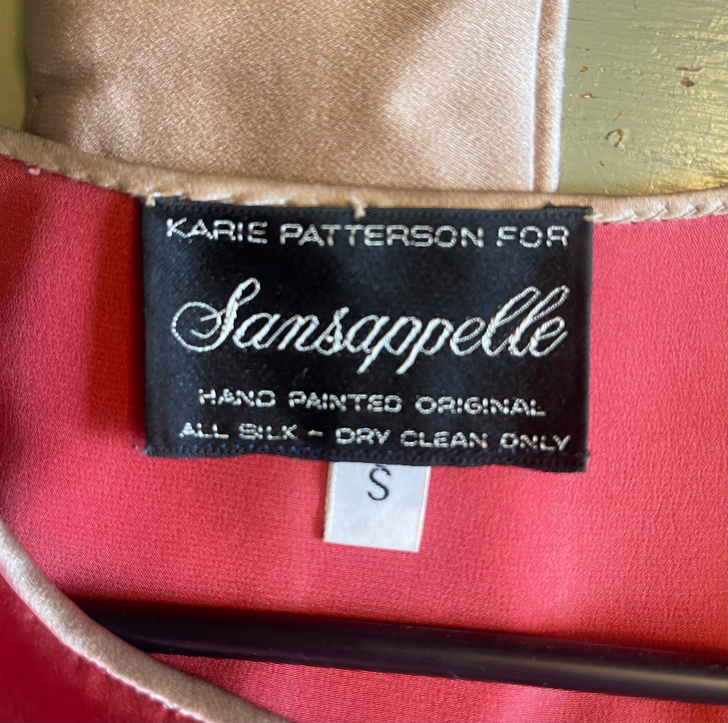 1970's Sansapelle Hand-Painted Silk Top