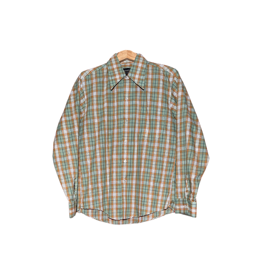 1970's Plaid Button Down Shirt