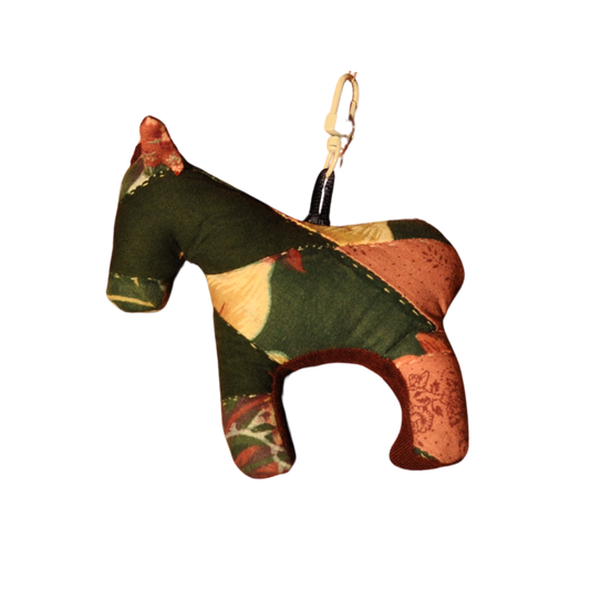 Woodsy Quilt Horse Bag Charm