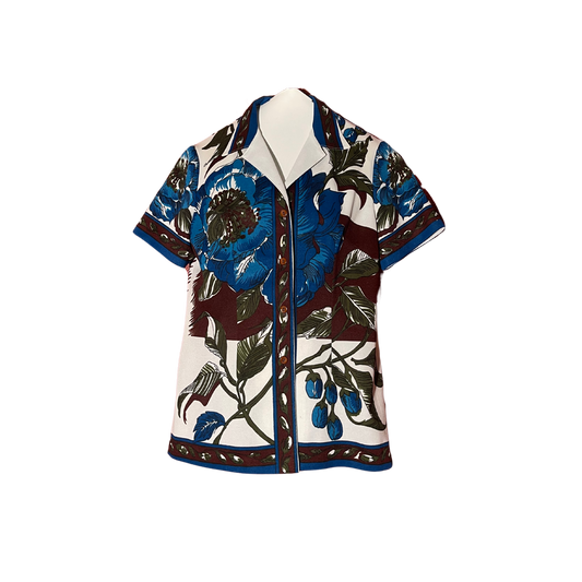1970's Floral Mod Blouse