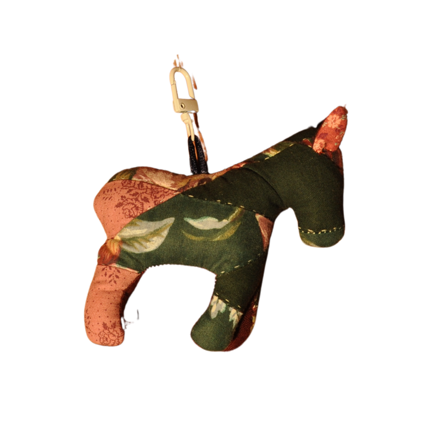 Woodsy Quilt Horse Bag Charm