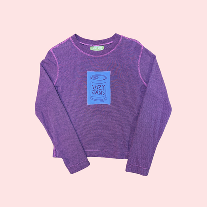 Patchwork Soup Can Striped Long Sleeve