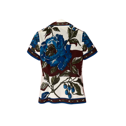 1970's Floral Mod Blouse