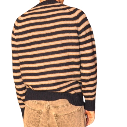 Vintage Striped Scottish Wool Sweater