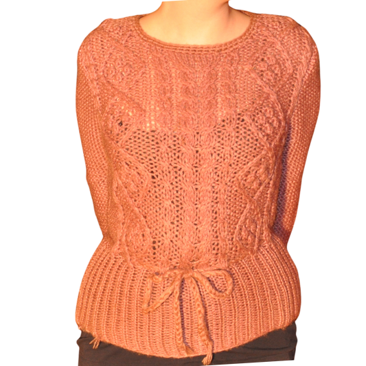Hand Knit Mauve Sweater