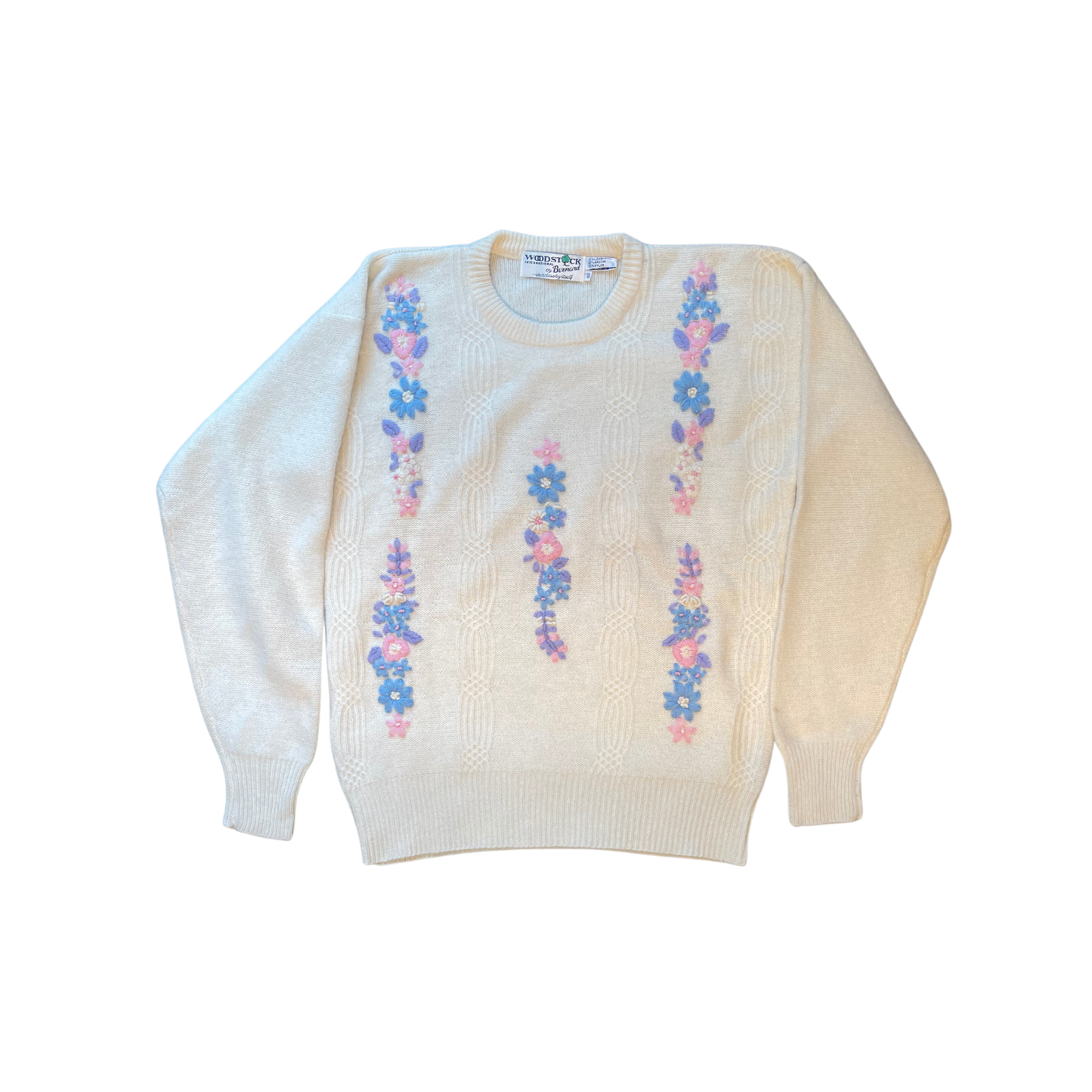 Vintage Pastel Floral Sweater