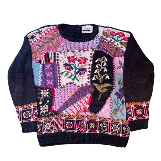 Crazy Quilt Patchwork Sweater