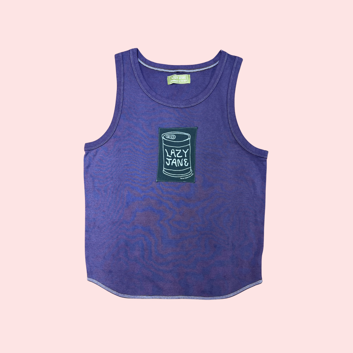 Violet Patchwork Soup Can Tank Top