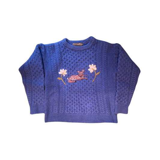 Lounging Fawn Fisherman Sweater