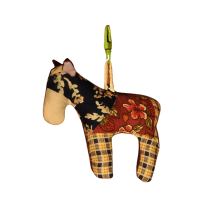Schoolhouse Quilt Horse Bag Charm