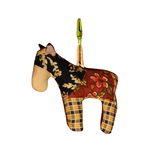 Schoolhouse Quilt Horse Bag Charm