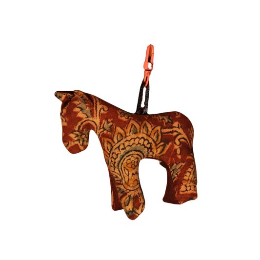 Romantic Block Print Horse Bag Charm