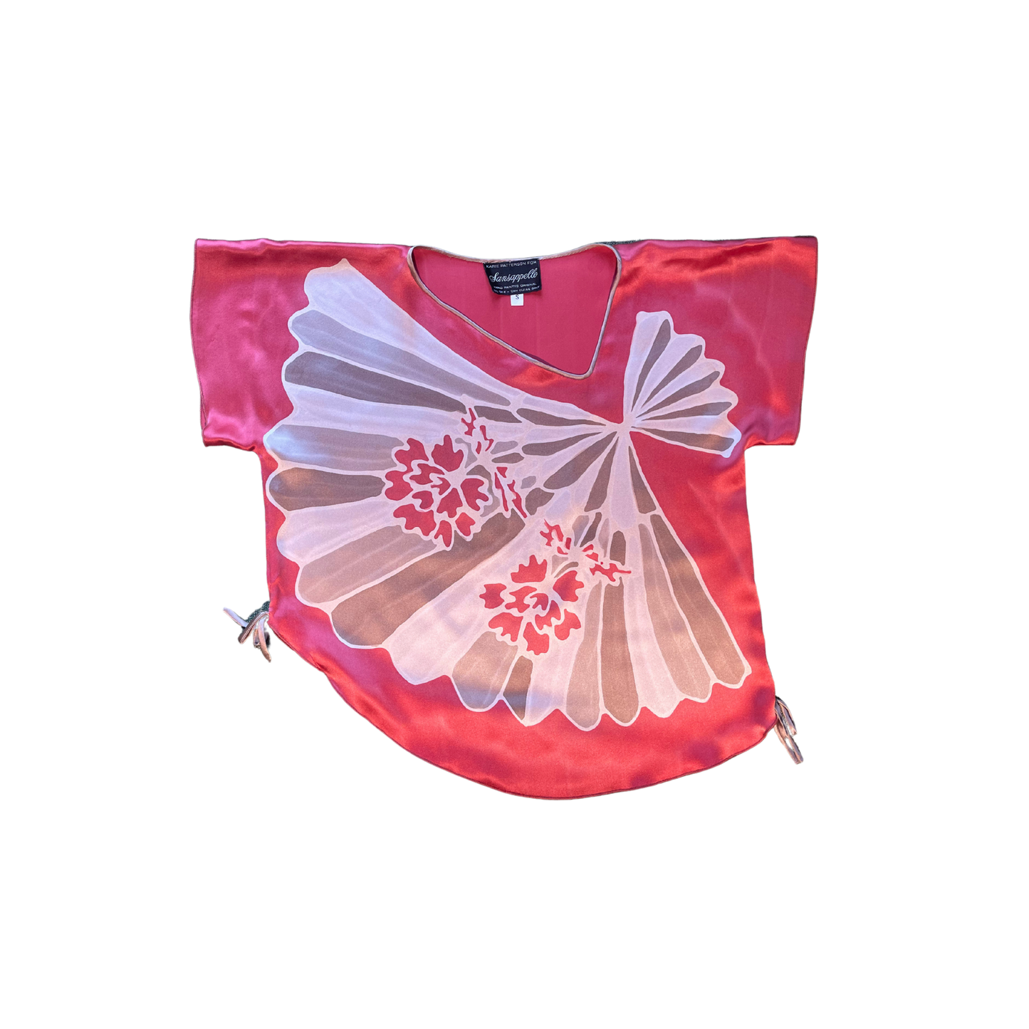 1970's Sansapelle Hand-Painted Silk Top