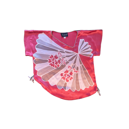 1970's Sansapelle Hand-Painted Silk Top