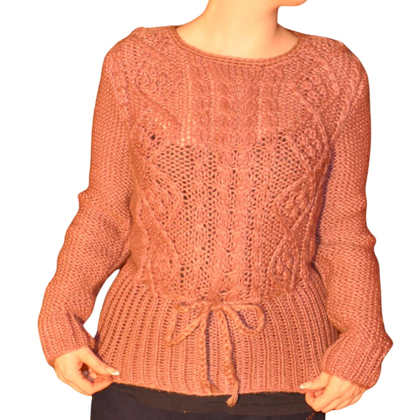 Hand Knit Mauve Sweater
