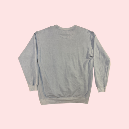 Blue Patchwork Soup Can Sweatshirt
