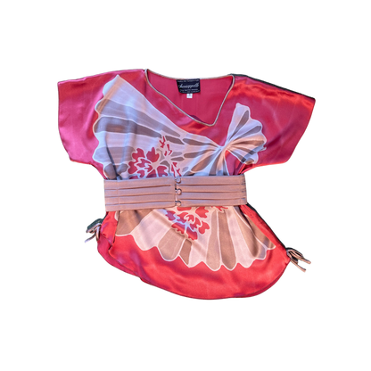 1970's Sansapelle Hand-Painted Silk Top