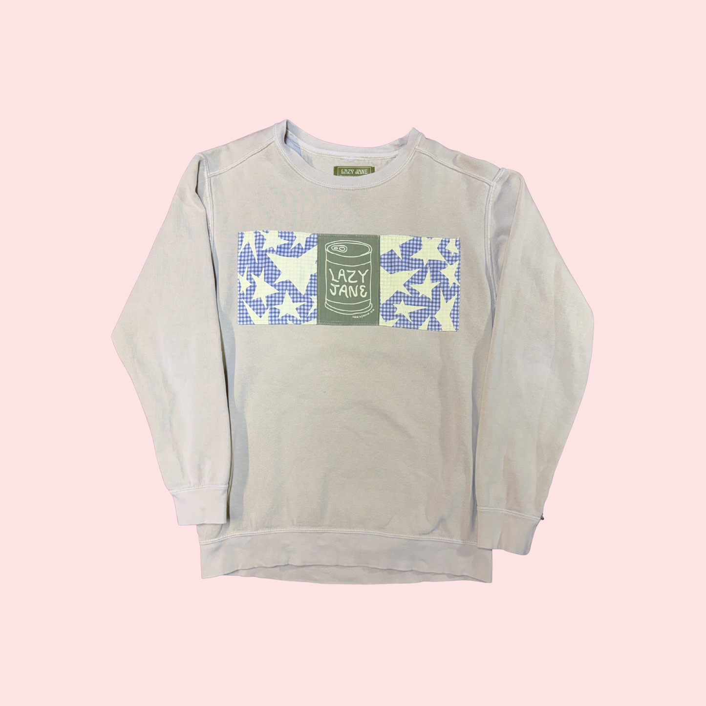 Cream Patchwork Soup Can Sweatshirt