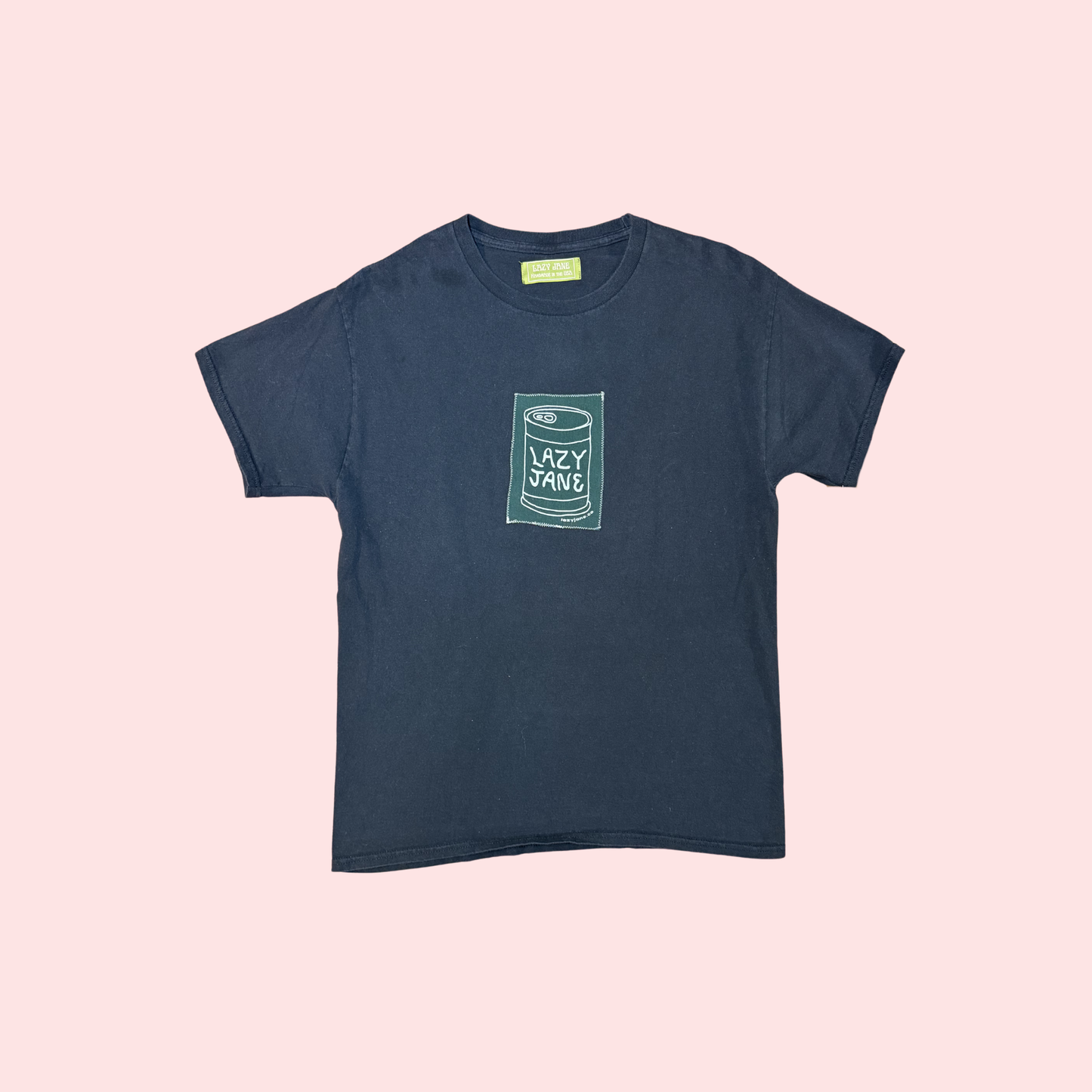 Black Patchwork Soup Can T-Shirt