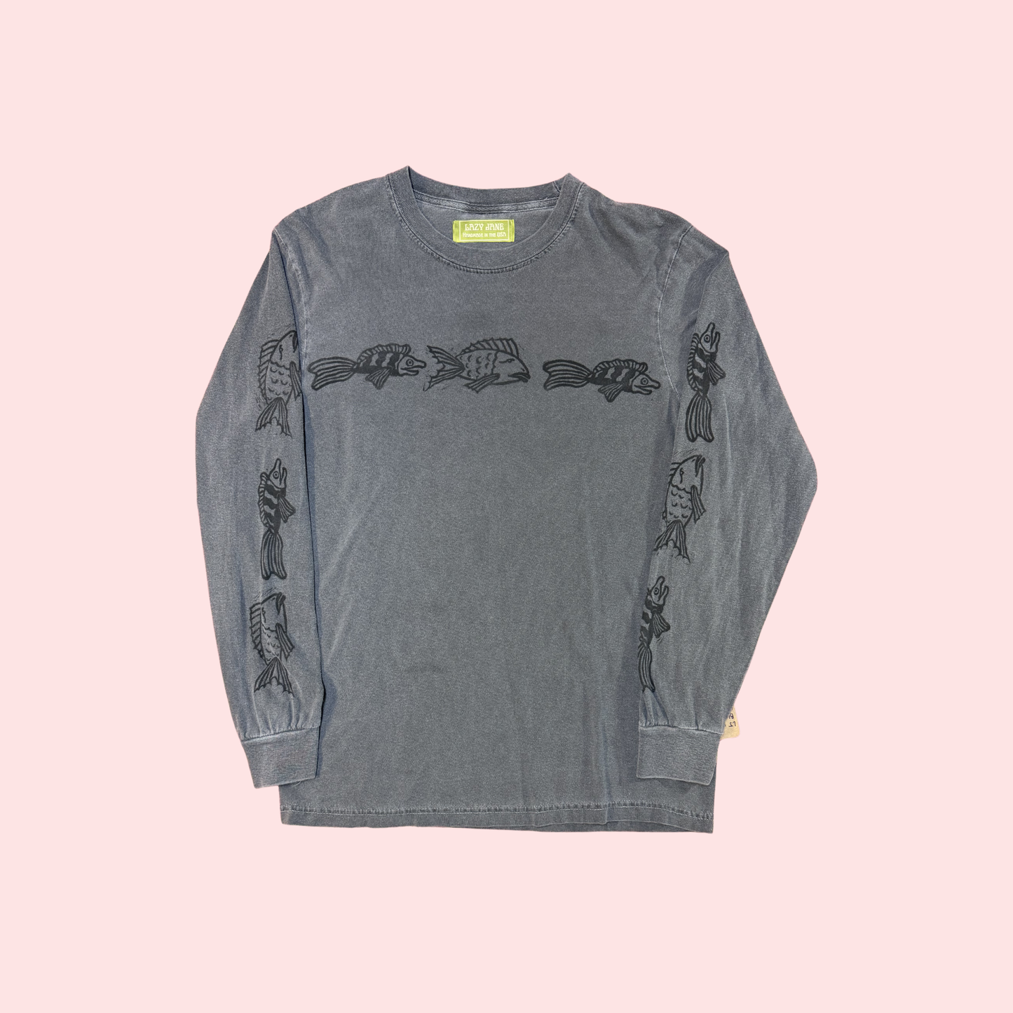 Block Print Fish Long Sleeve T-shirt