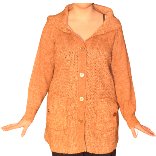 Deadstock 1970's Hooded Cardigan