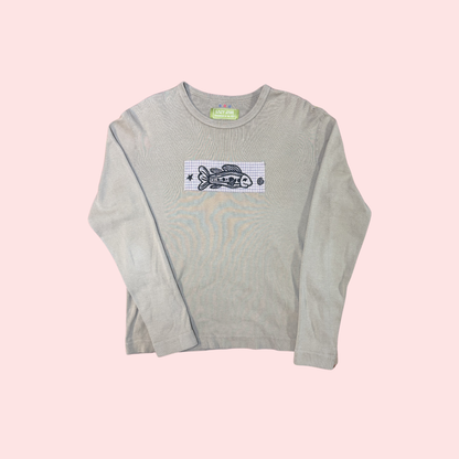 Tan Patchwork Fish T-Shirt