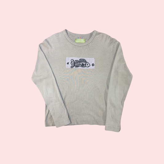 Tan Patchwork Fish T-Shirt