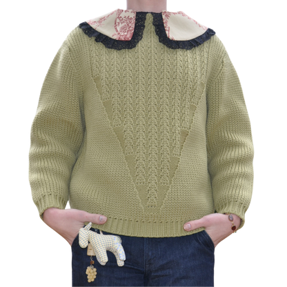1950's Pure Wool Pea Green Sweater