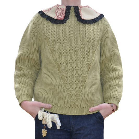 1950's Pure Wool Pea Green Sweater
