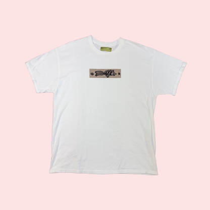 White Patchwork Fish T-shirt
