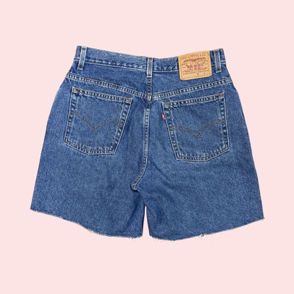 Patchwork Shell Levi Denim Shorts