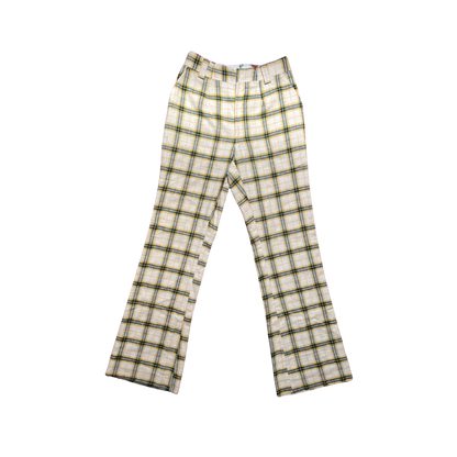 1970's Plaid Flared Trousers