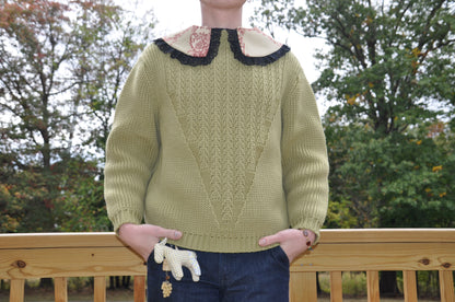 Green Toile Collar