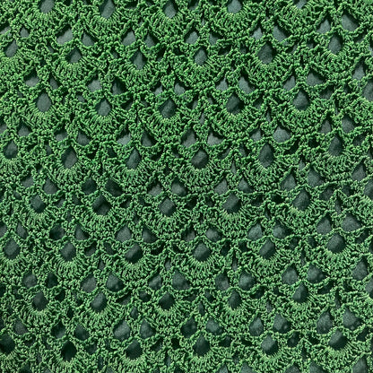 Handmade Emerald Green Crochet Maxi Dress