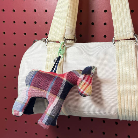 Schoolhouse Plaid Horse Bag Charm