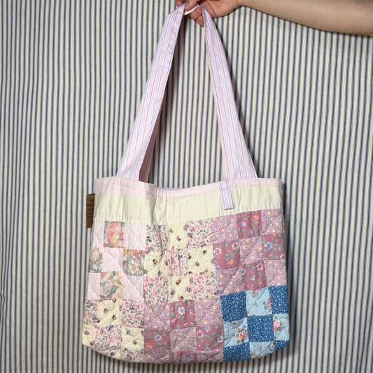 Dreamy Pastel Quilted Market Bag