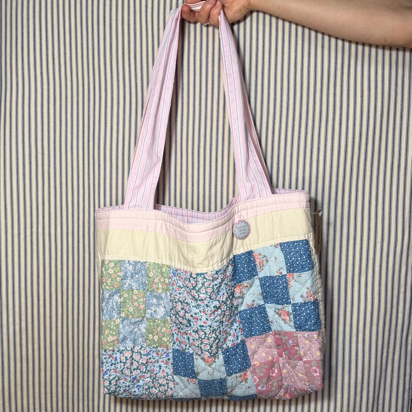Dreamy Pastel Quilted Market Bag