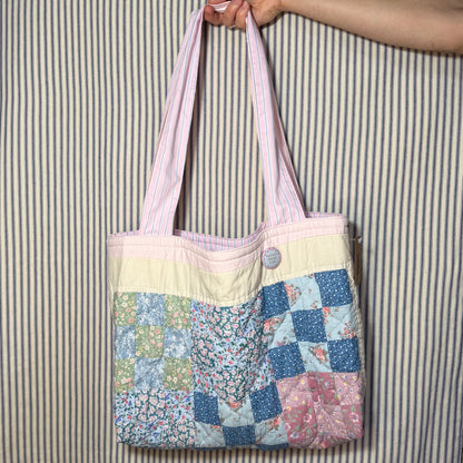 Dreamy Pastel Quilted Market Bag