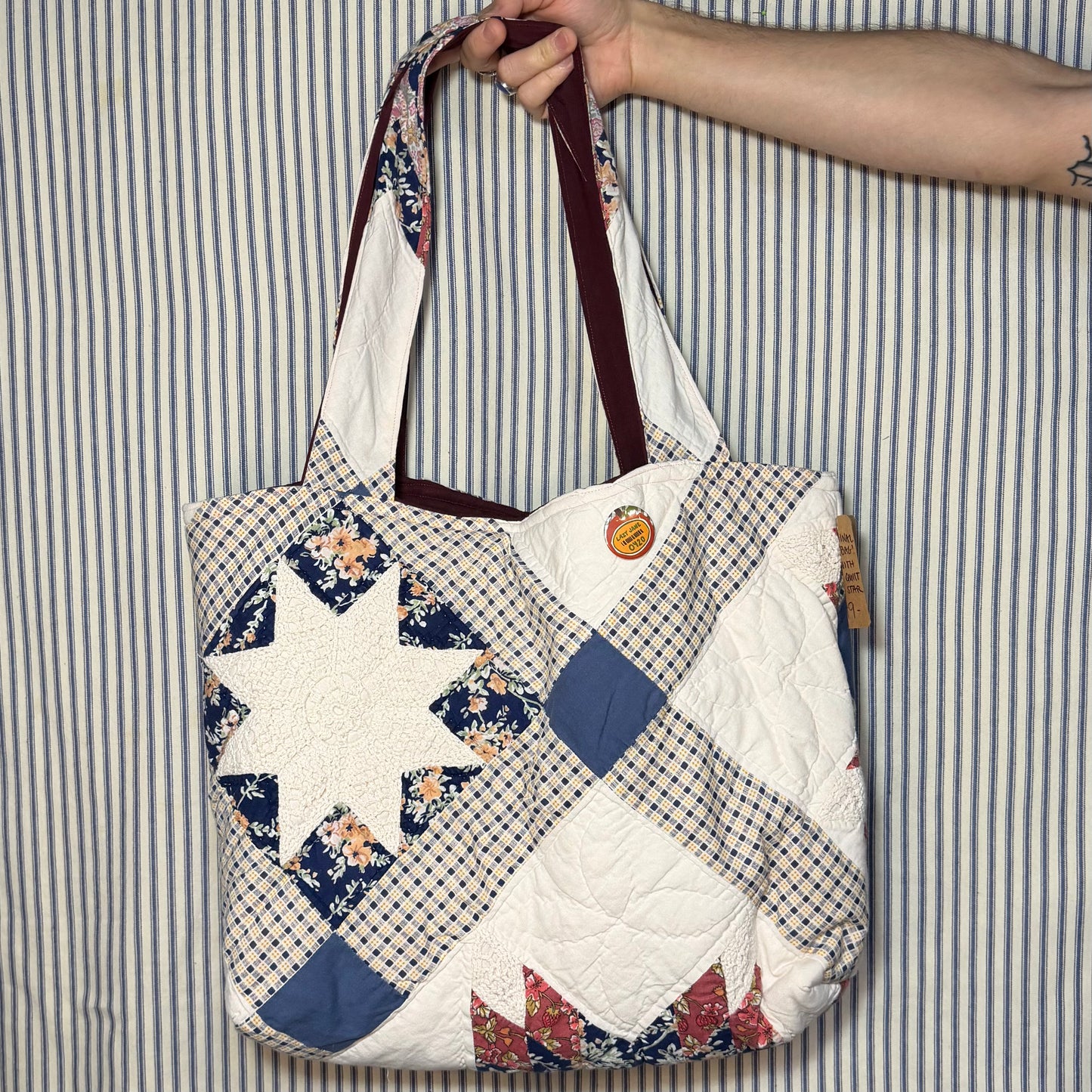 Primary Star Floral Quilted Market Bag