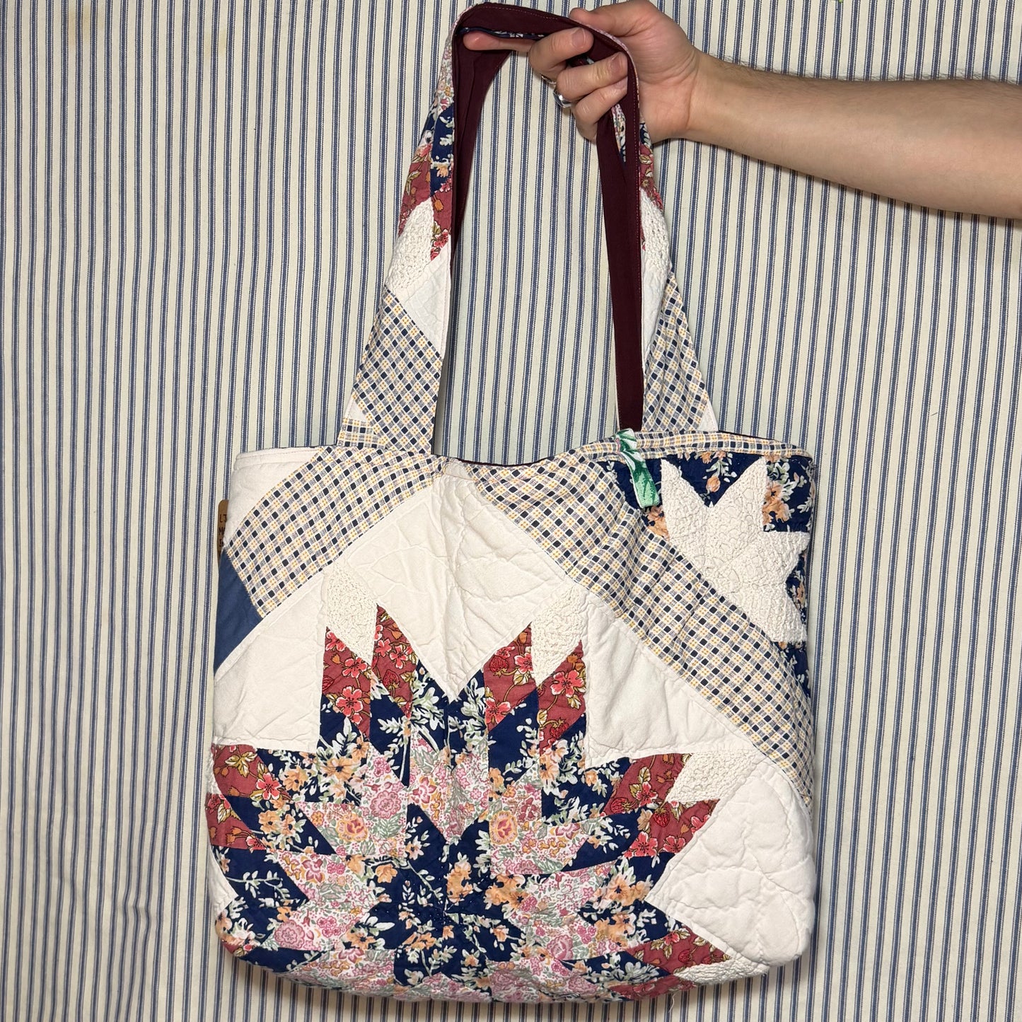 Primary Star Floral Quilted Market Bag