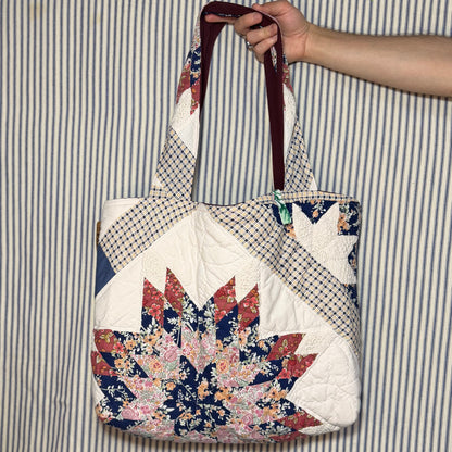 Primary Star Floral Quilted Market Bag