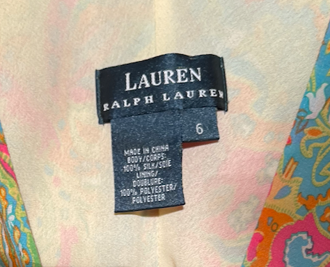 Ralph Lauren Paisley Silk Dress