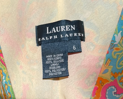 Ralph Lauren Paisley Silk Dress